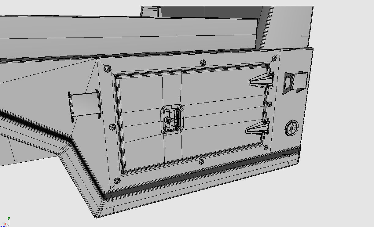 FLATBED  Bradford Built Work Truck Low-poly 3D model_42
