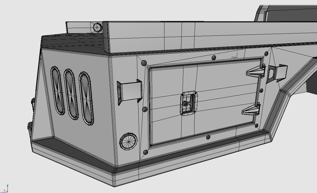 FLATBED  Bradford Built Work Truck Low-poly 3D model_41