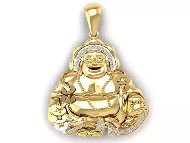 Men Pendant with God of Wealth Feng Shui Design 3090 3D print model