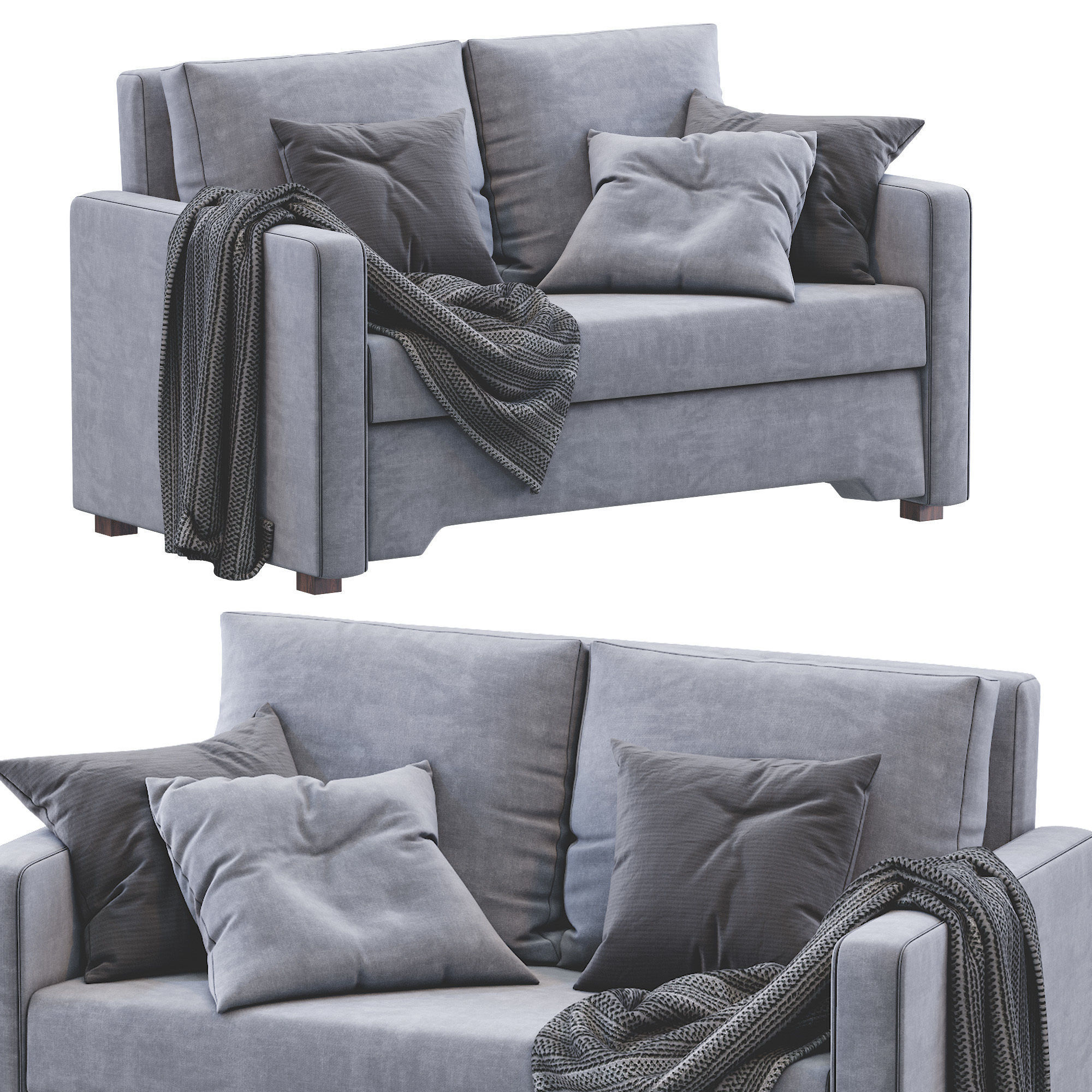 Bekkseda Sofa By Ikea 3D model_1