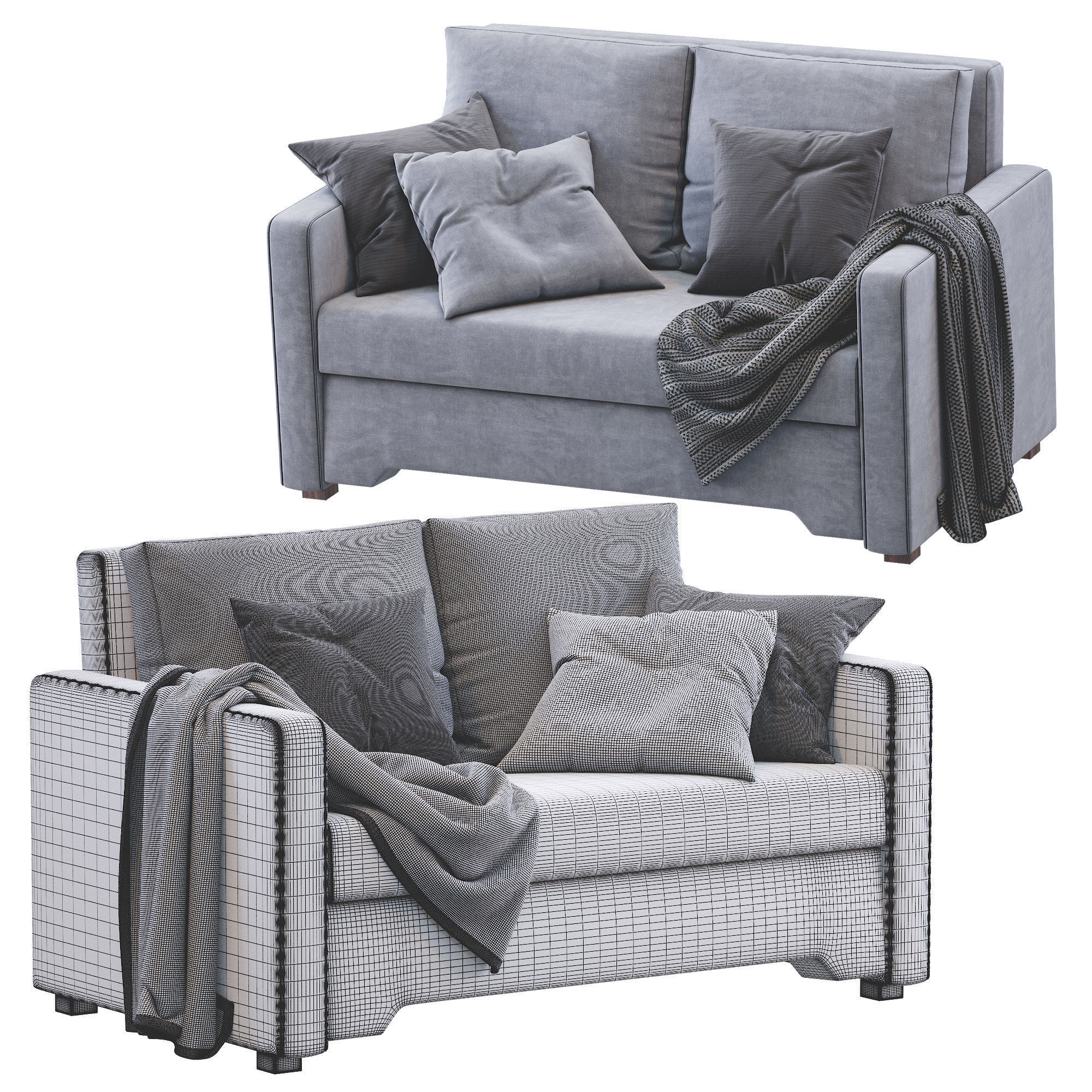 Bekkseda Sofa By Ikea 3D model_3