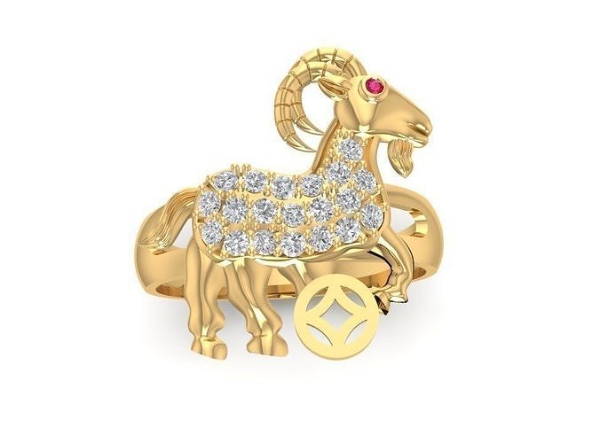 goat ring 3092 3D print model