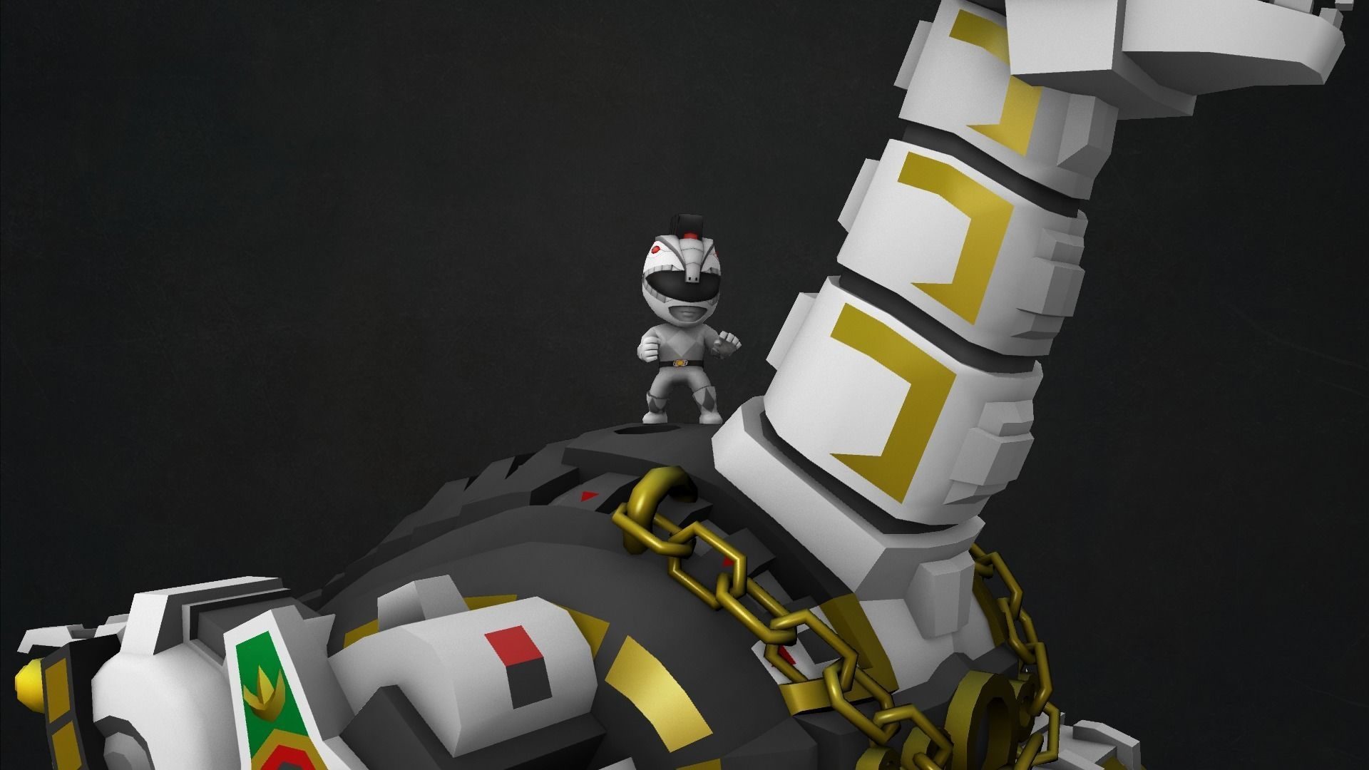 TITANUS and White Ranger Low-poly 3D model_6