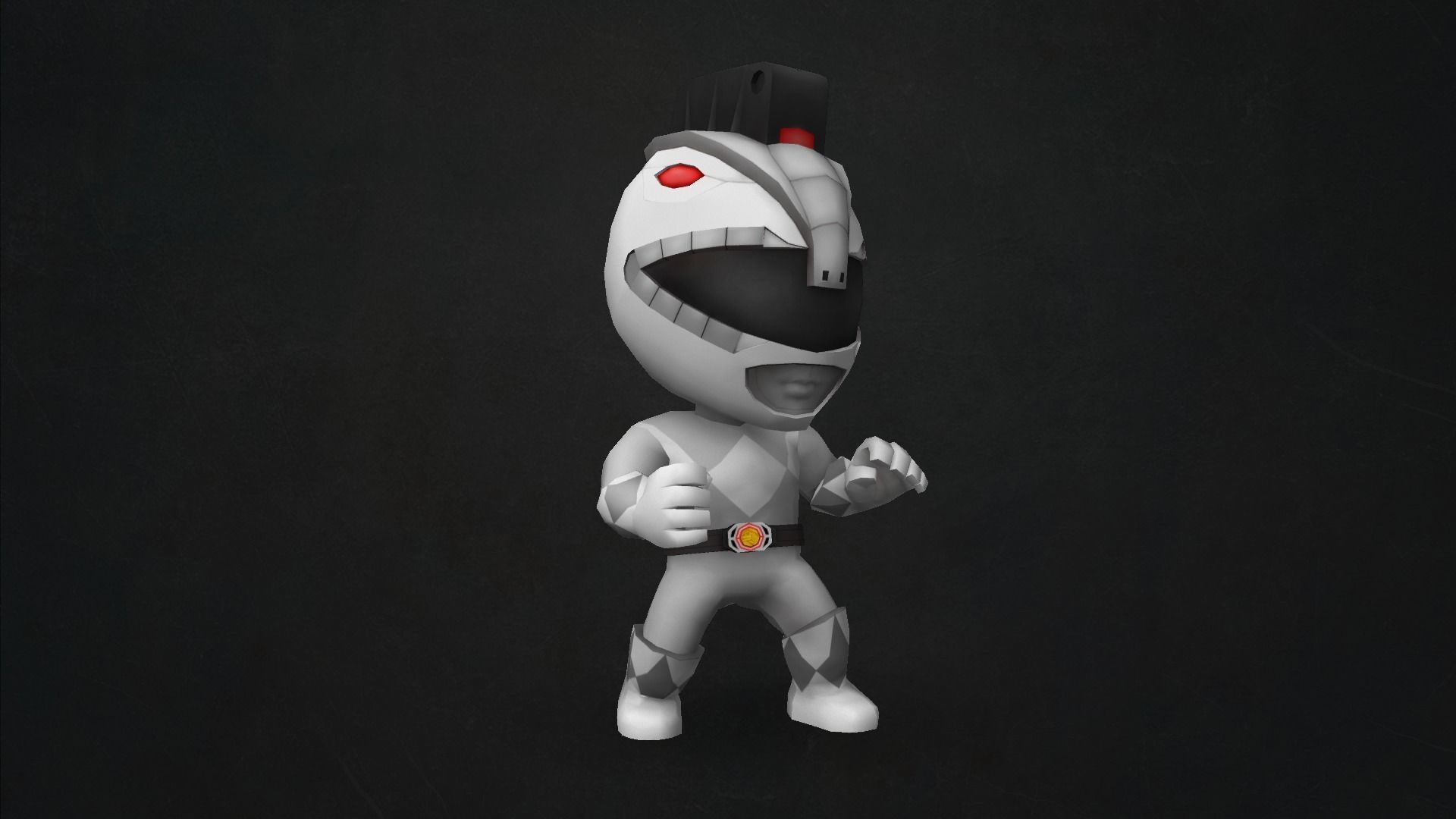 TITANUS and White Ranger Low-poly 3D model_7