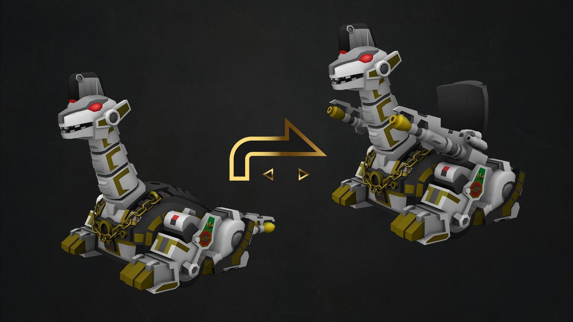 TITANUS and White Ranger Low-poly 3D model_2