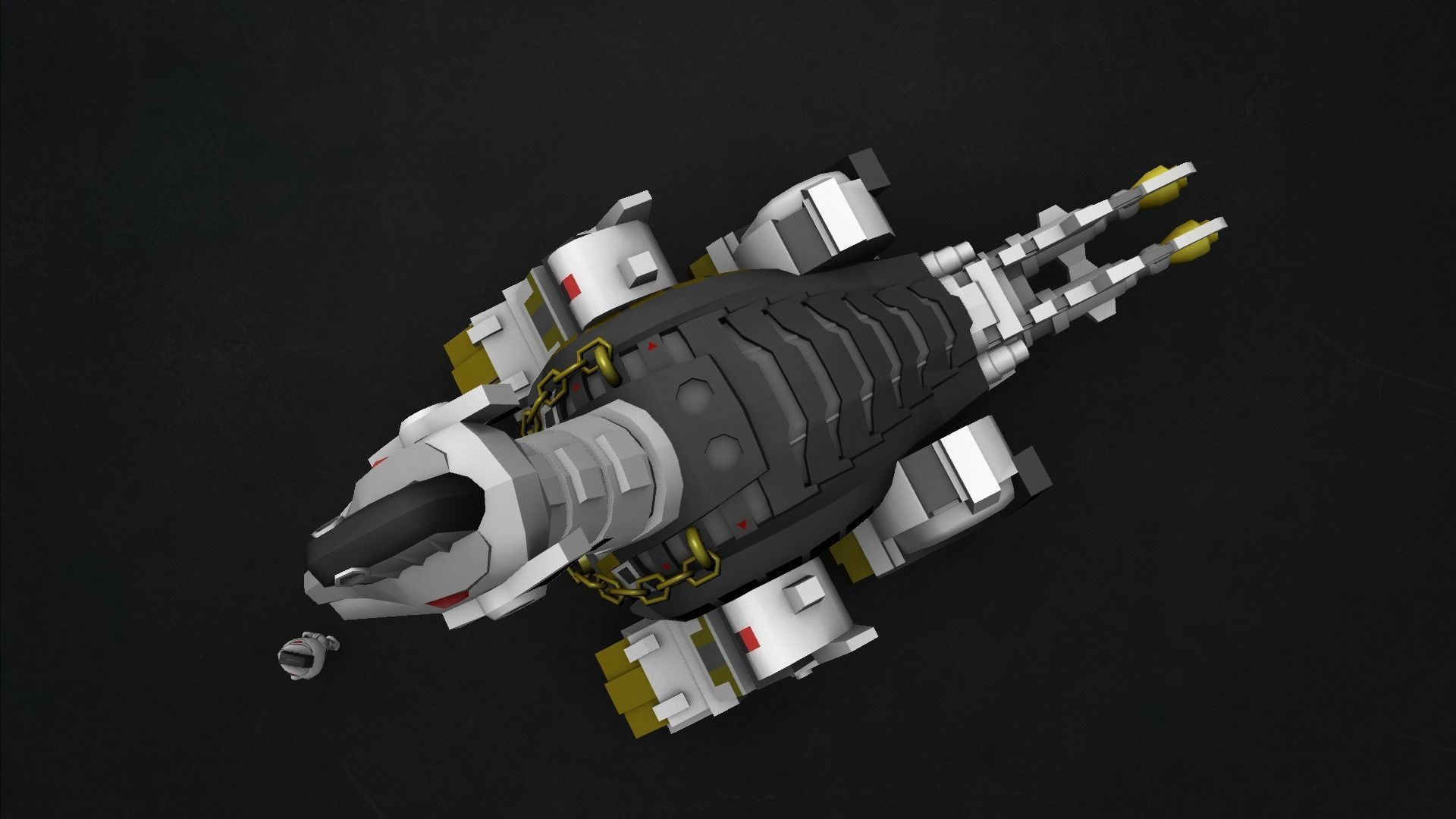 TITANUS and White Ranger Low-poly 3D model_4