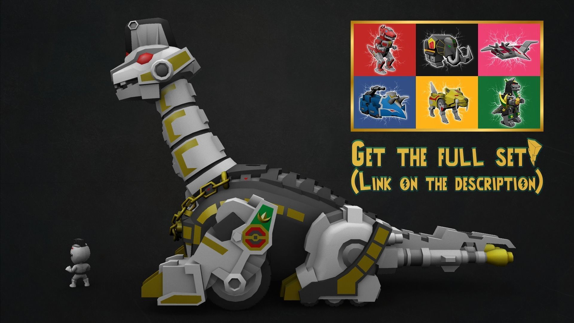 TITANUS and White Ranger Low-poly 3D model_12