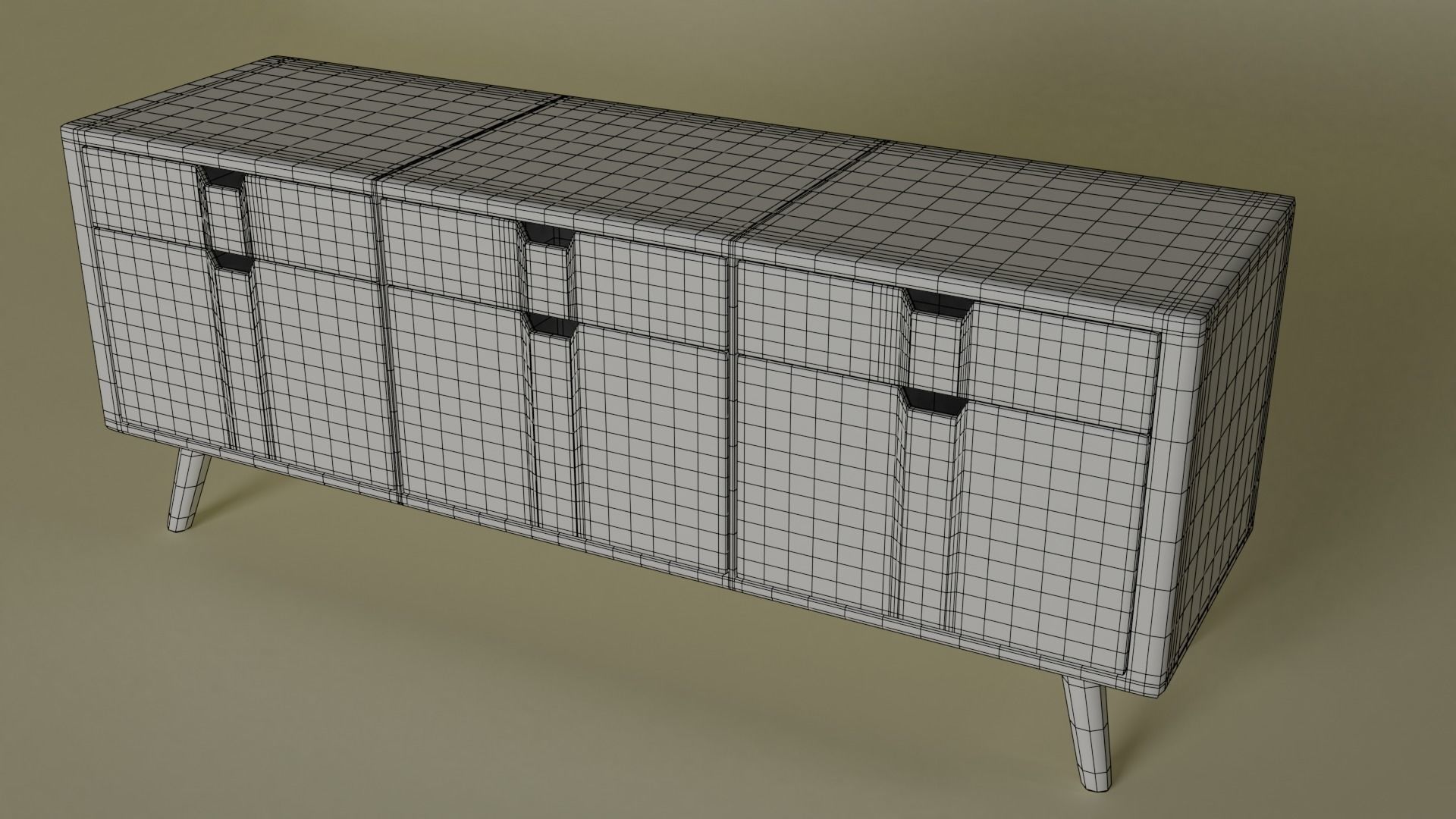 TV Cabinet 3D model_5