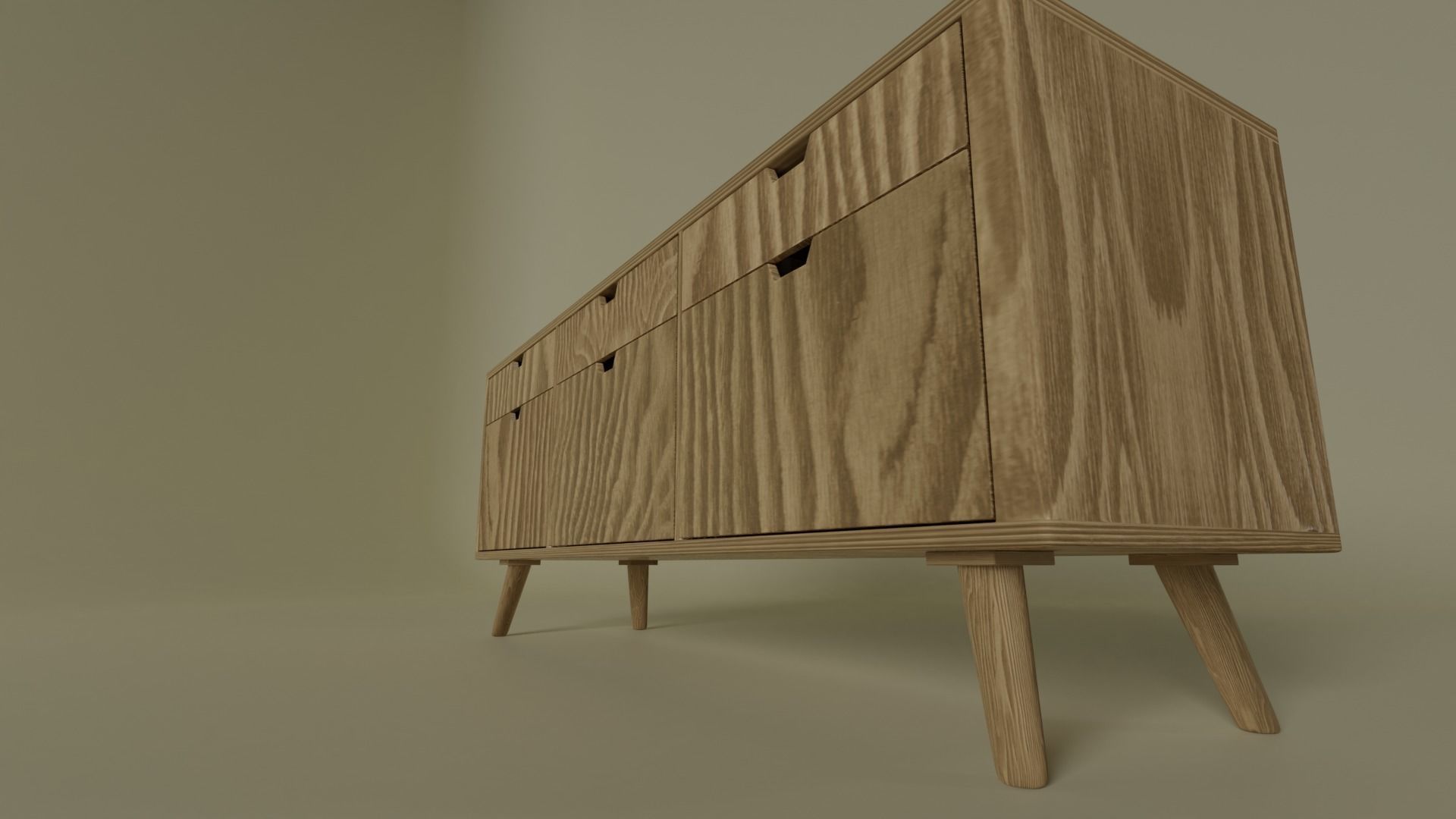 TV Cabinet 3D model_4