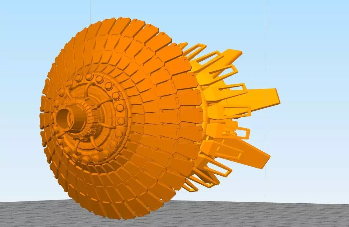 Cannon Destroyer Space Ship 3D print model
