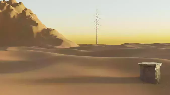 Desert scene with Watertank