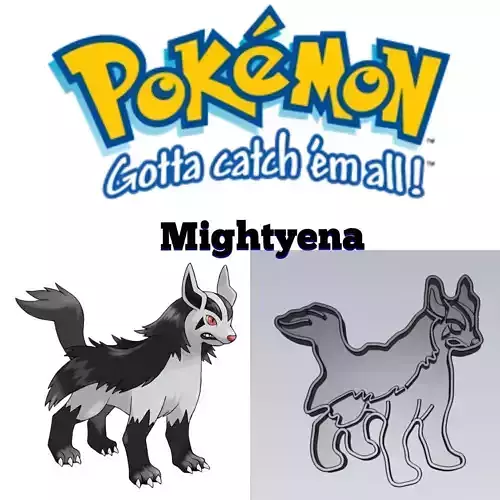Amazing Pokemon Mightyena Cookie Cutter Stamp Cake Decorating 