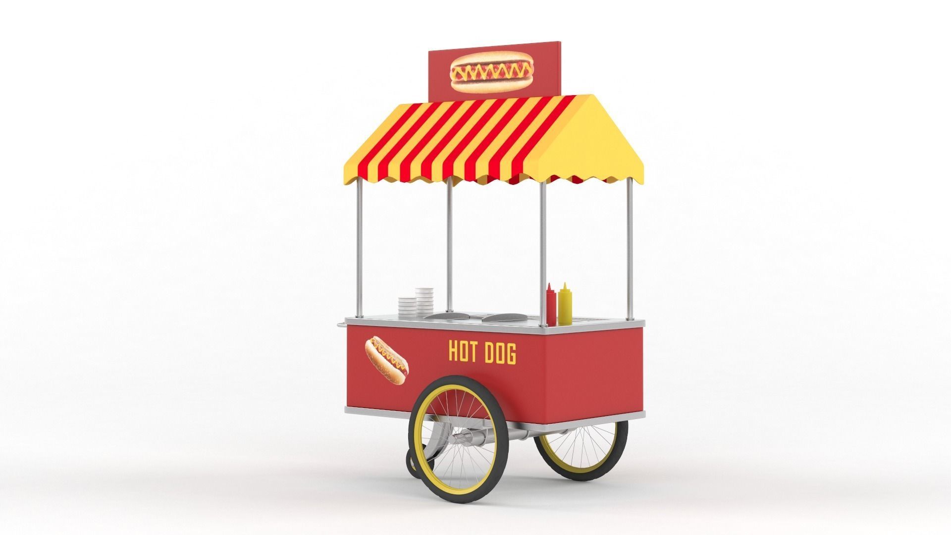 Food Carts Collection 3D model_6