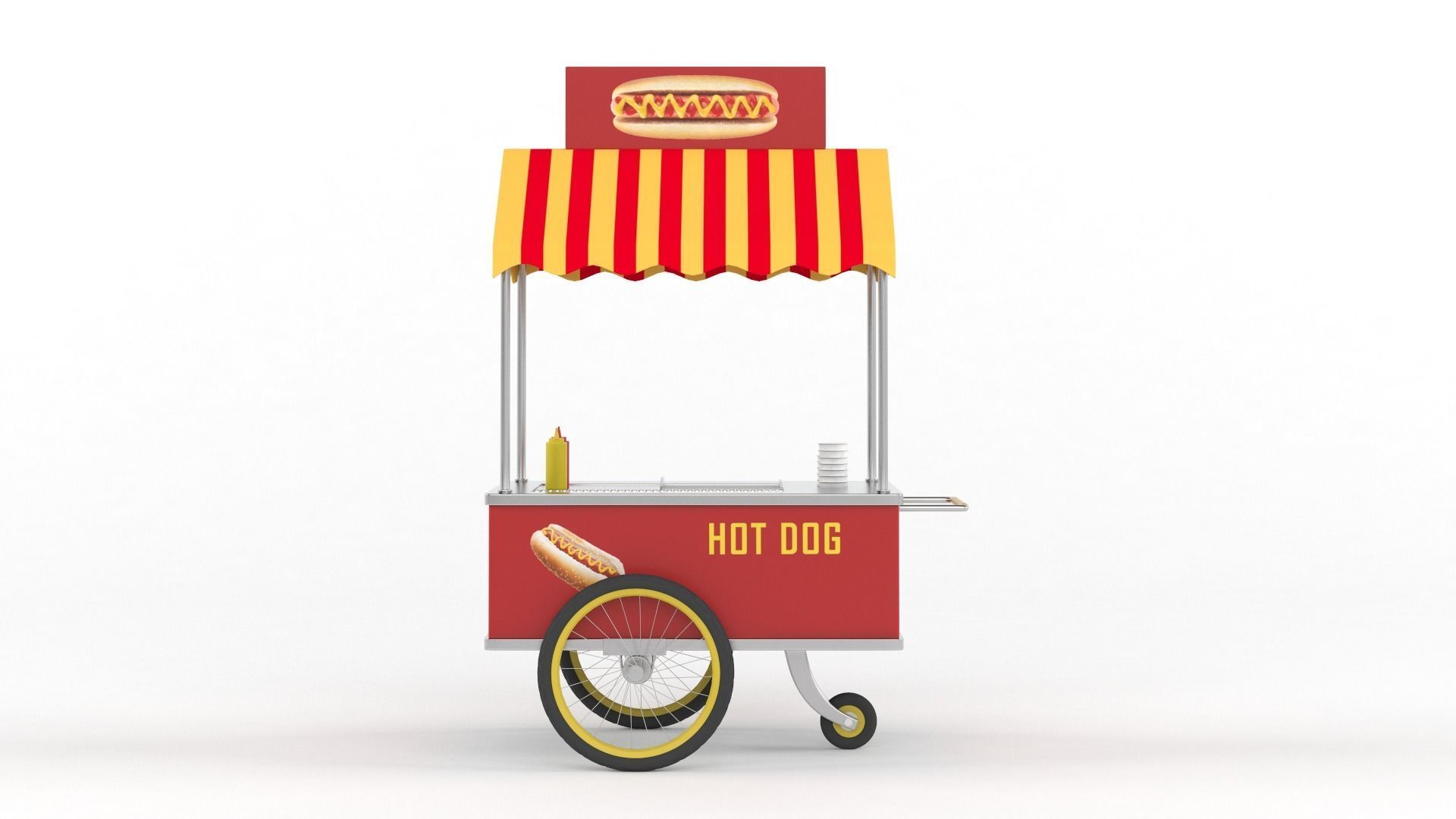Food Carts Collection 3D model_4