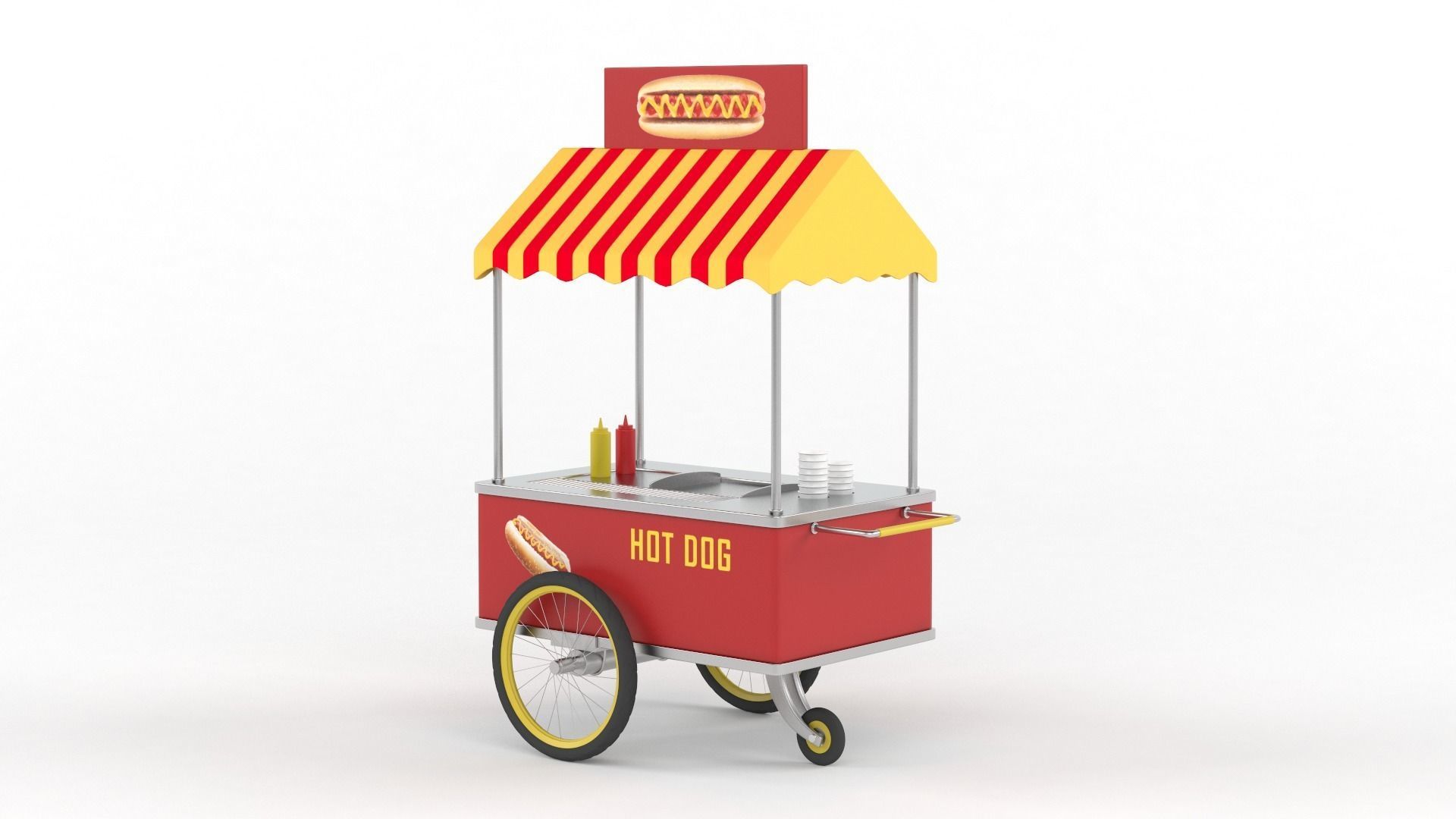 Food Carts Collection 3D model_5