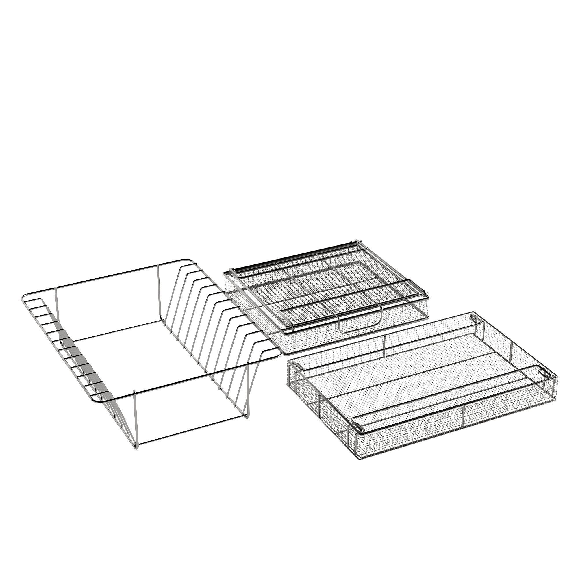 Steel baskets and tray support for instruments 3D model_6