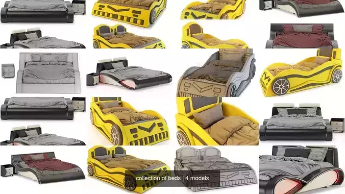 collection of beds