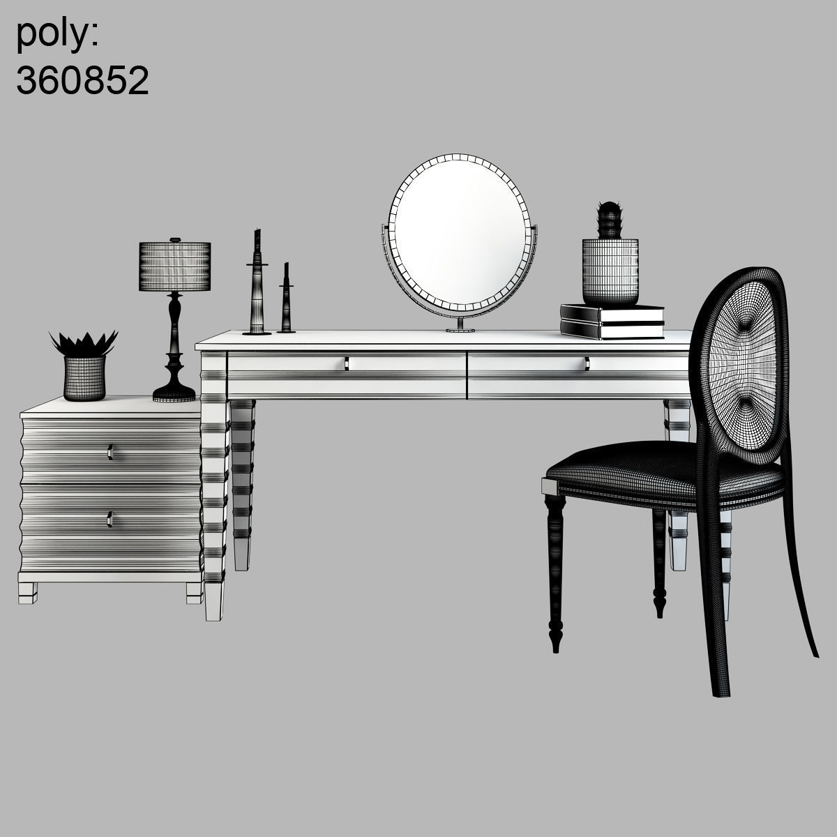 Angelo Cappellini Opera Dressing table Elettra 3D model_2