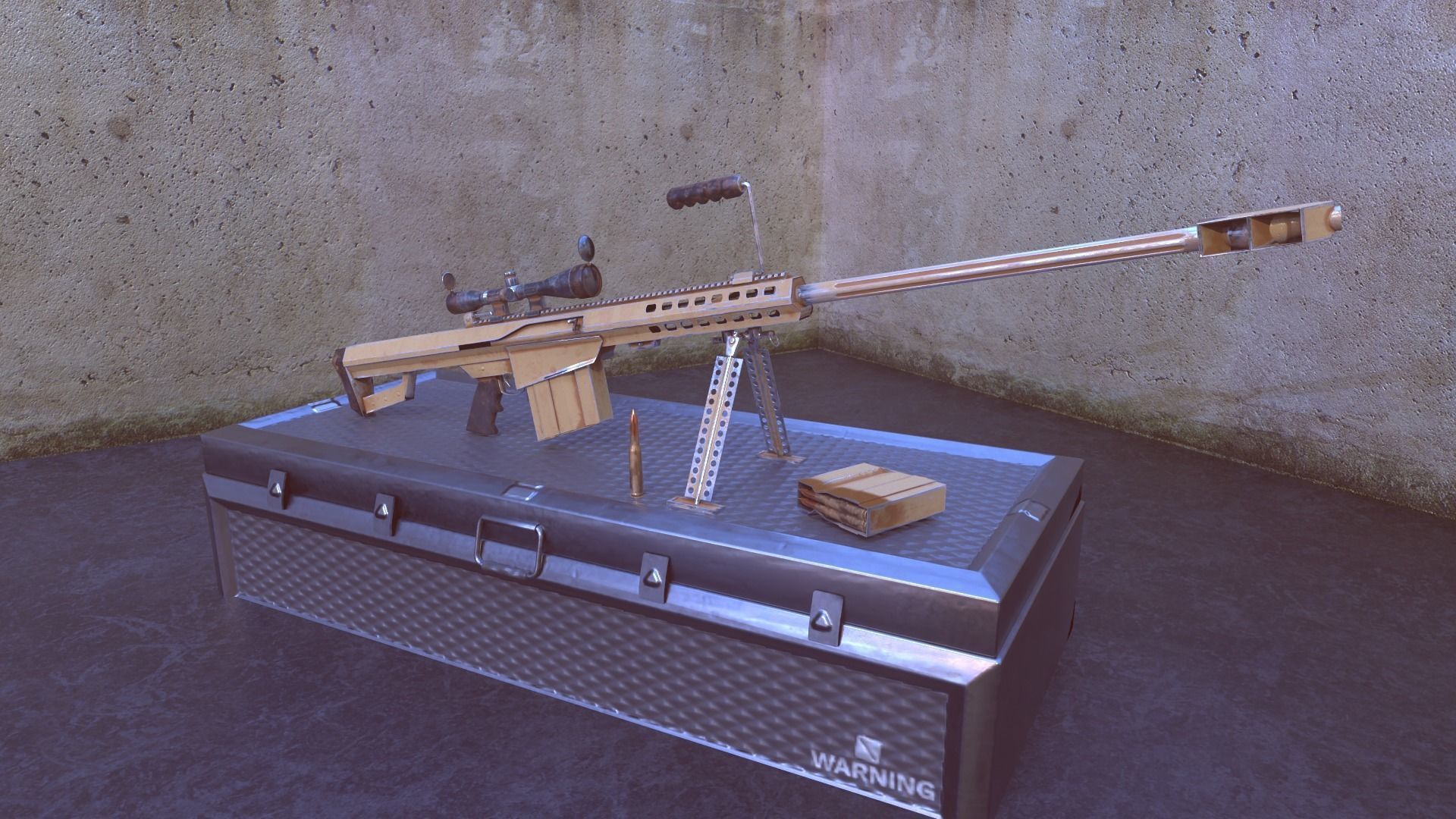M82 Barrett Game Ready 5 Textures Low-poly 3D model Low-poly 3D model_20