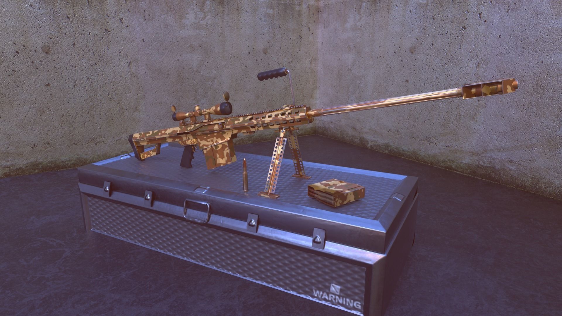 M82 Barrett Game Ready 5 Textures Low-poly 3D model Low-poly 3D model_18
