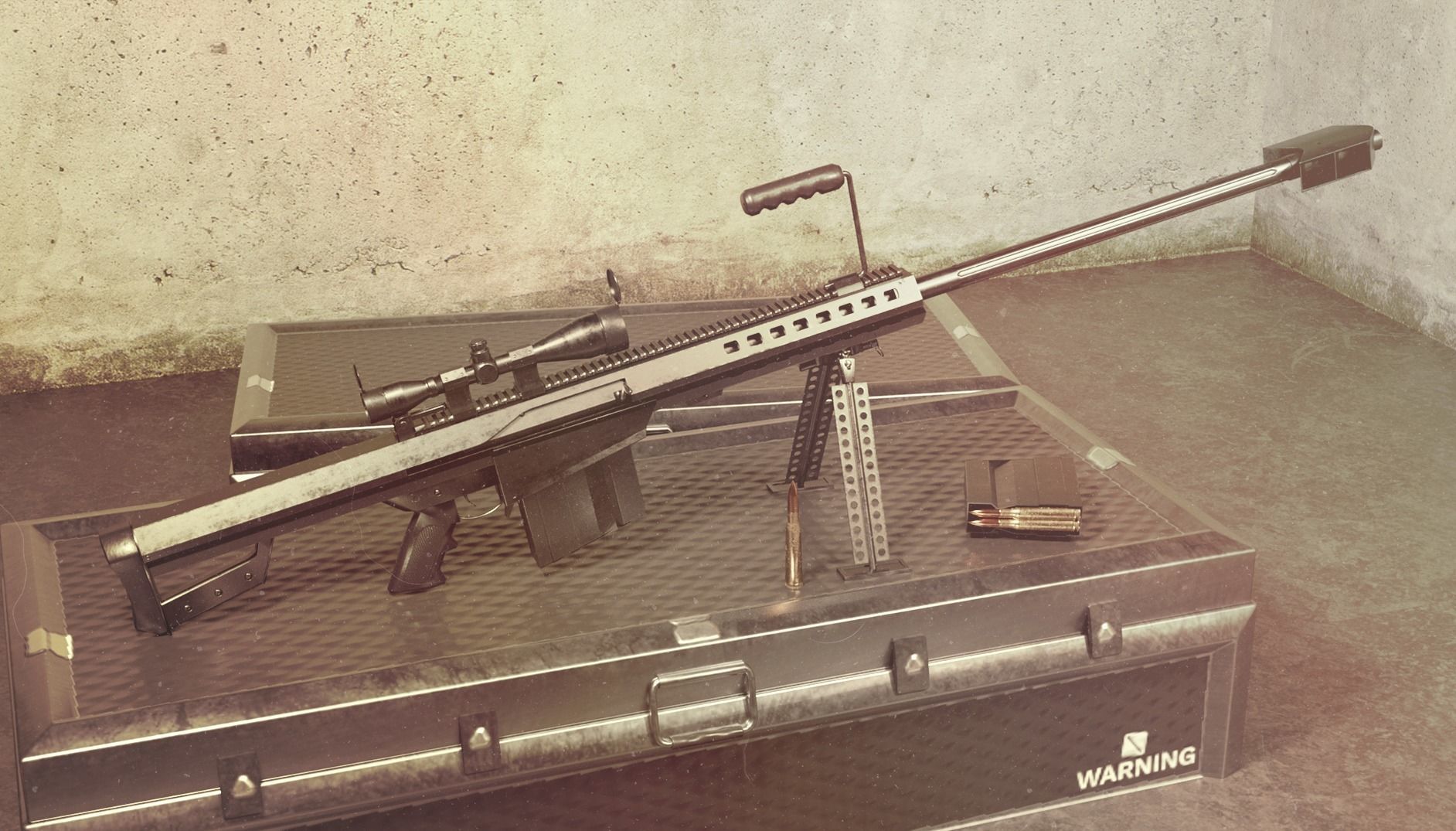 M82 Barrett Game Ready 5 Textures Low-poly 3D model Low-poly 3D model_15