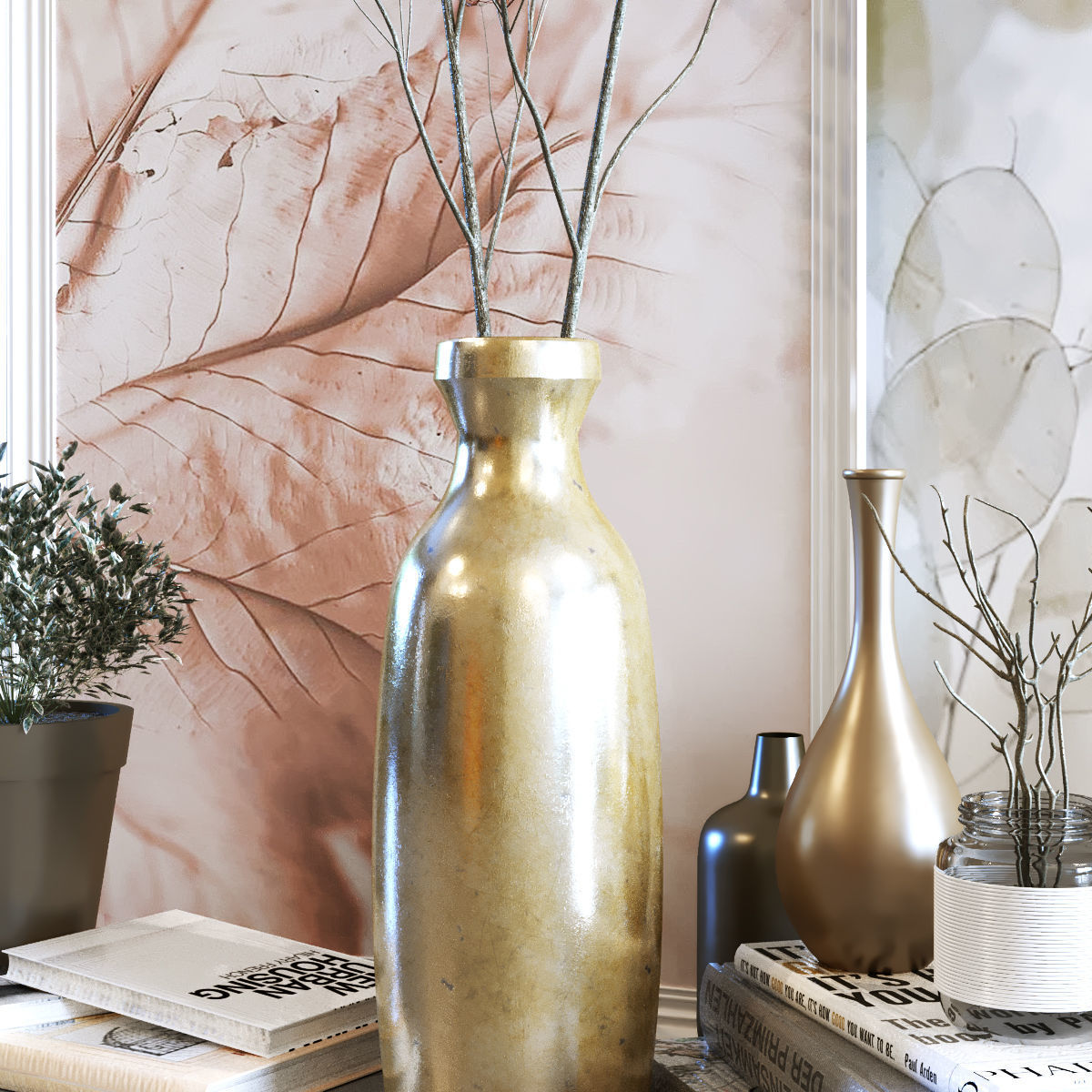 Decoration set 023 Low-poly 3D model_2