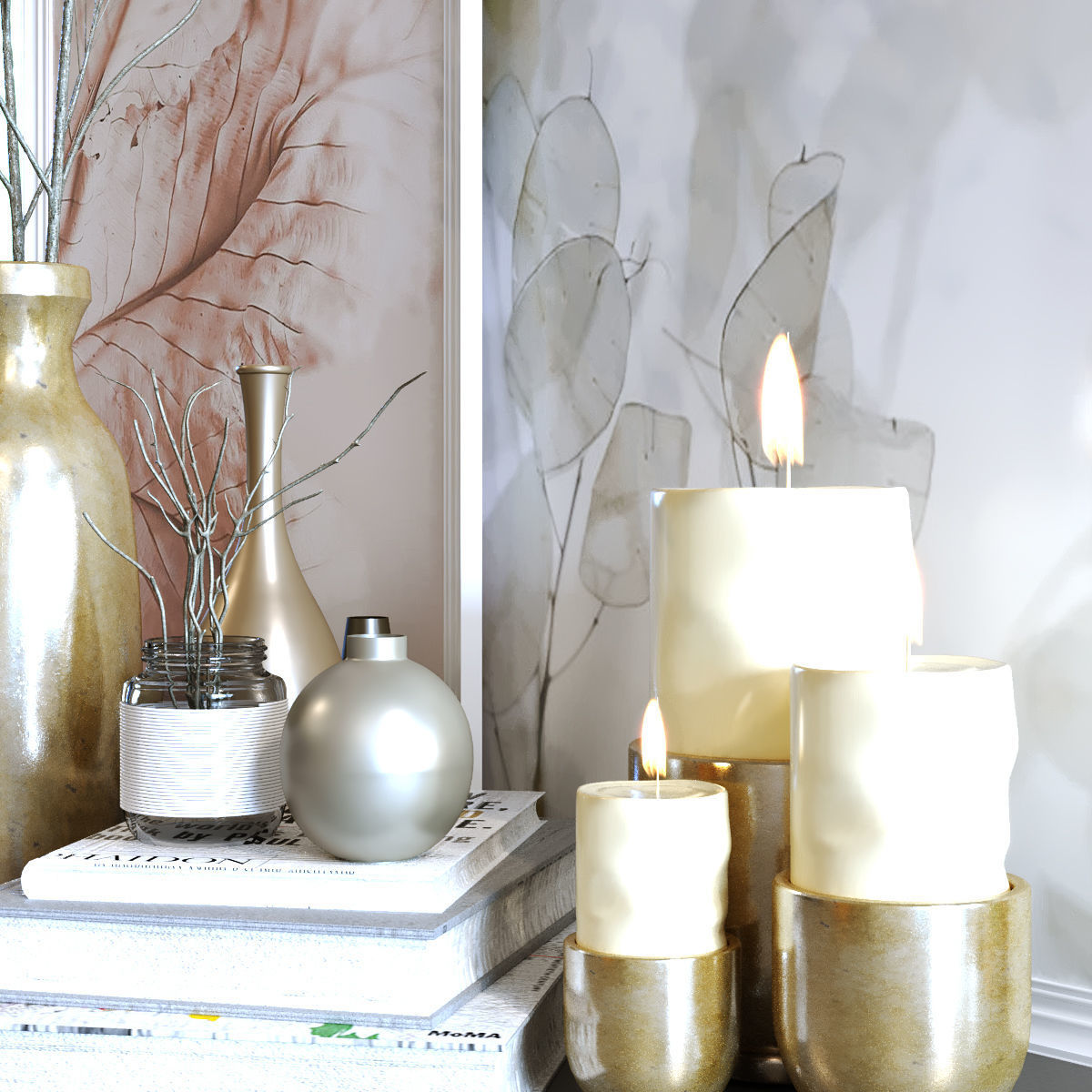 Decoration set 023 Low-poly 3D model_5