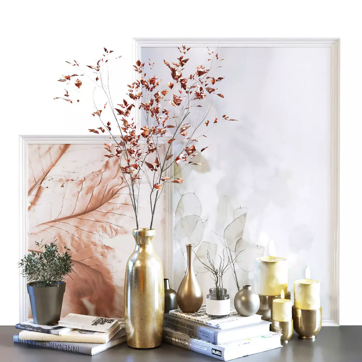 Decoration set 023 Low-poly 3D model_0