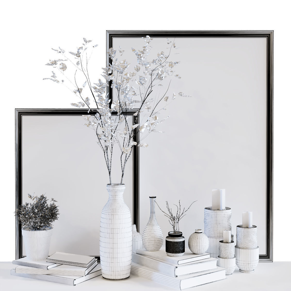 Decoration set 023 Low-poly 3D model_6