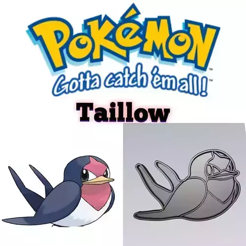 Amazing Pokemon Taillow Cookie Cutter Stamp Cake Decorating 