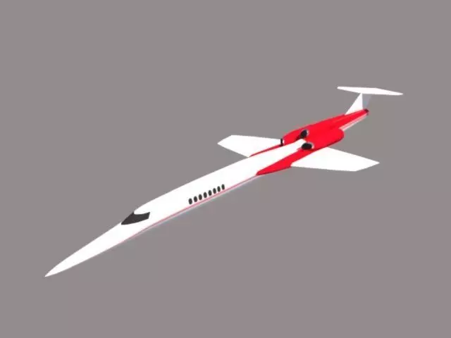 AS2 Supersonic Jet Low-poly 3D model