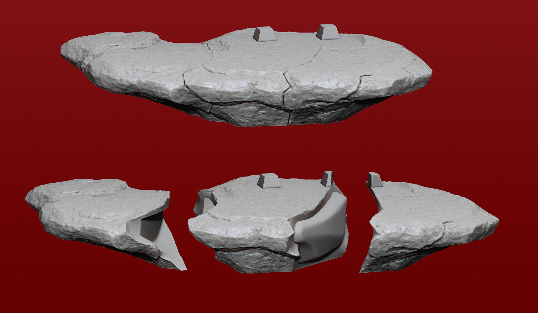 Small base for Slave Princess Leia 3D print model_1