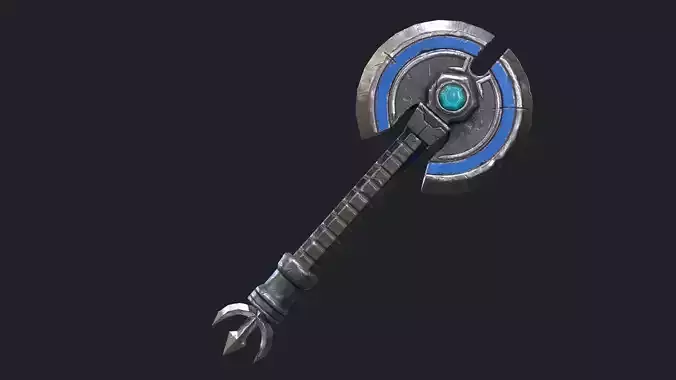 Fantasy Stylish- Axe of Disc Low-poly 3D model