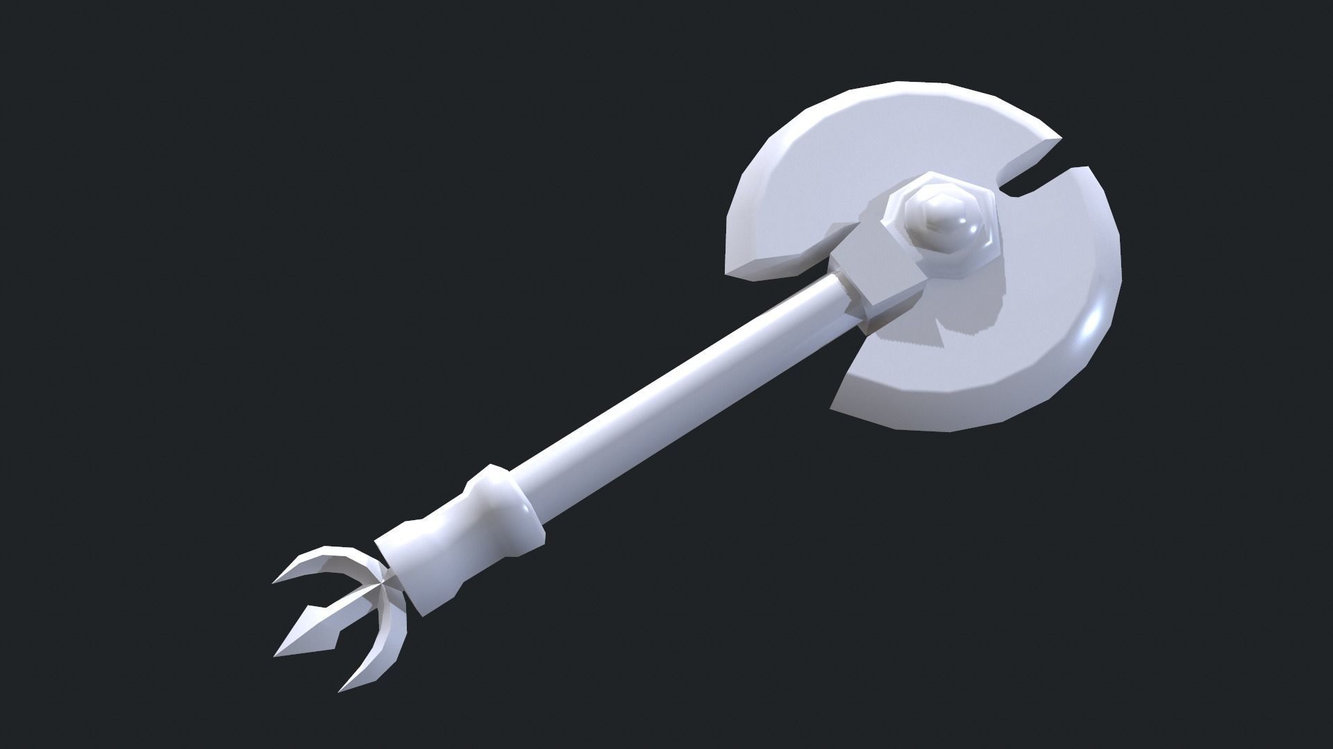 Fantasy Stylish- Axe of Disc Low-poly 3D model_5