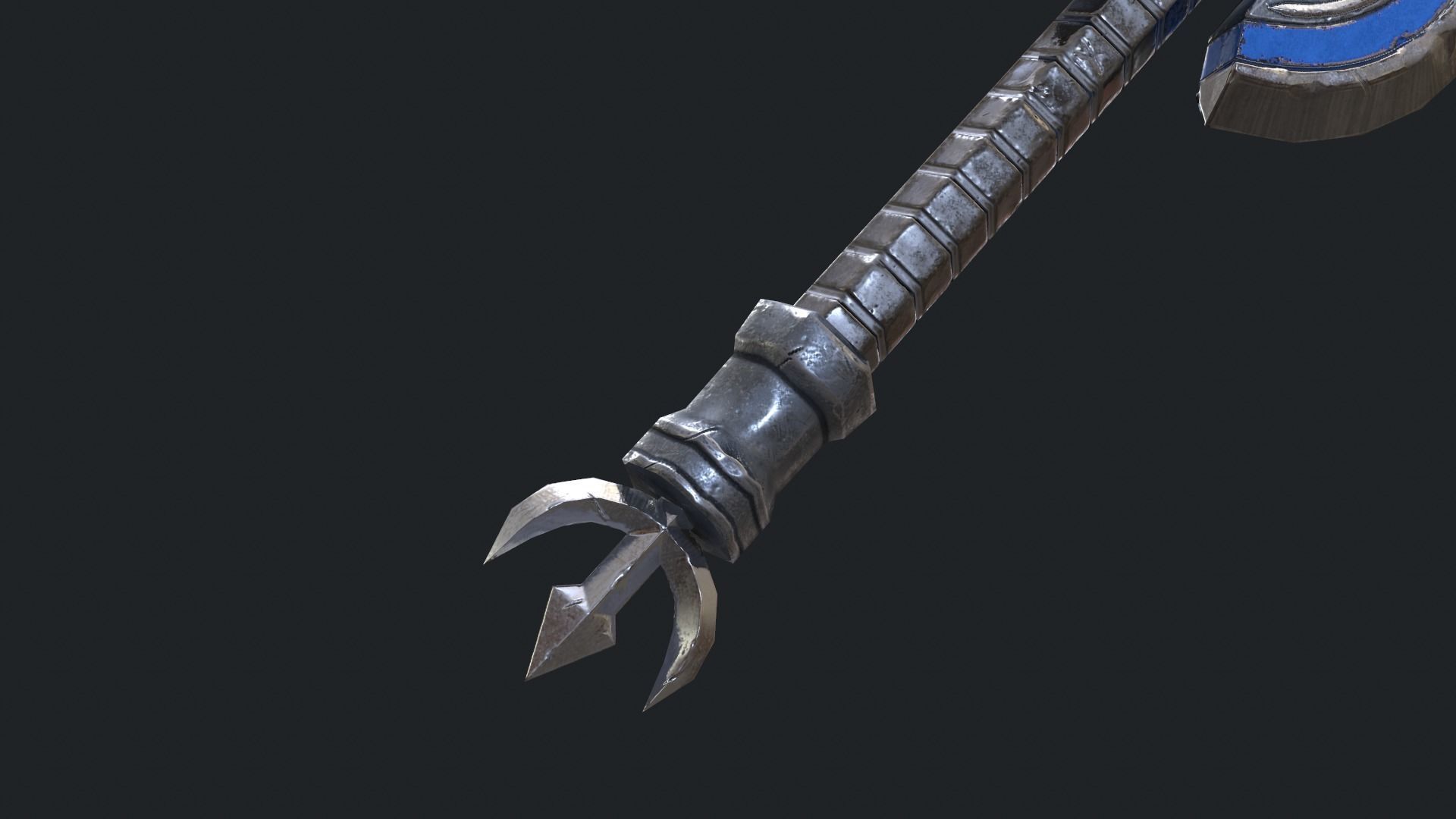 Fantasy Stylish- Axe of Disc Low-poly 3D model_4