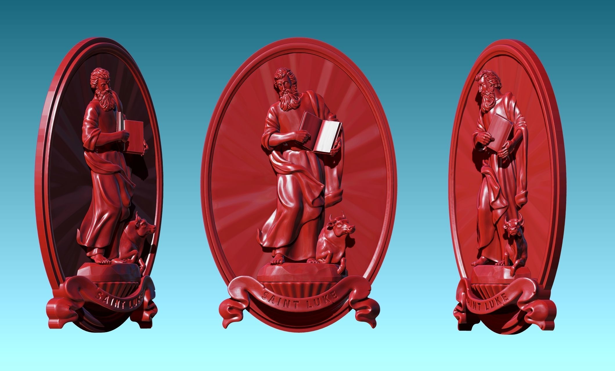 The Four Evangelist Relief - Collection -  CNC -  3D print model_62