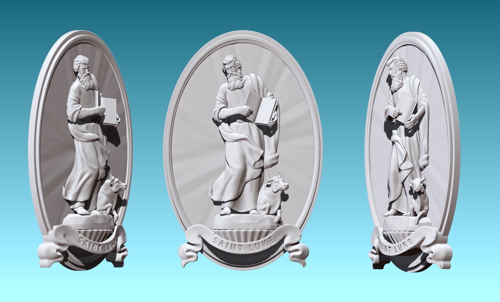 The Four Evangelist Relief - Collection -  CNC -  3D print model_70