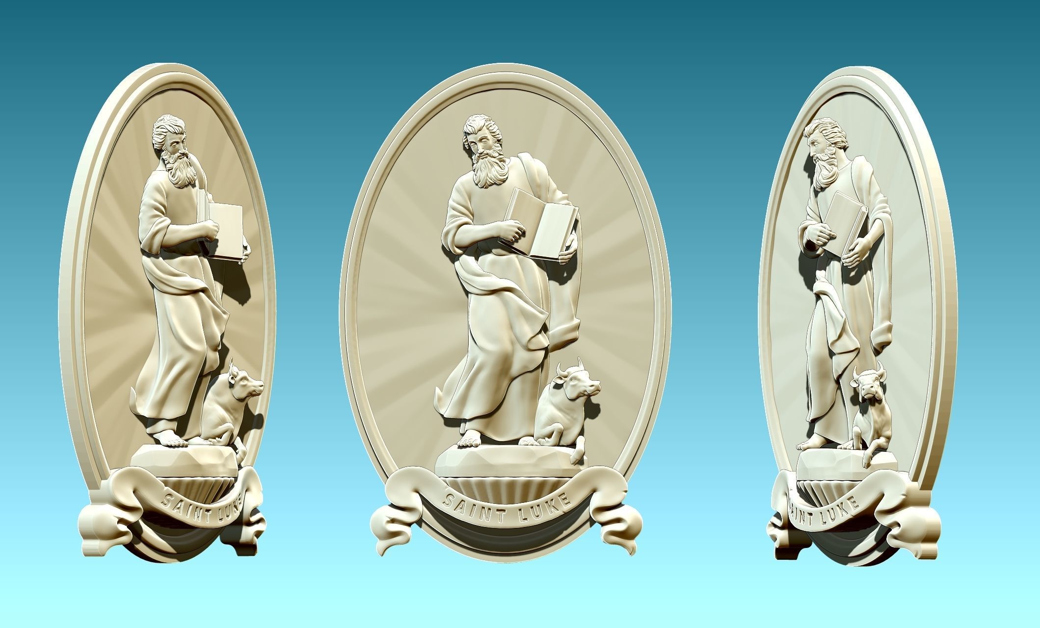 The Four Evangelist Relief - Collection -  CNC -  3D print model_68