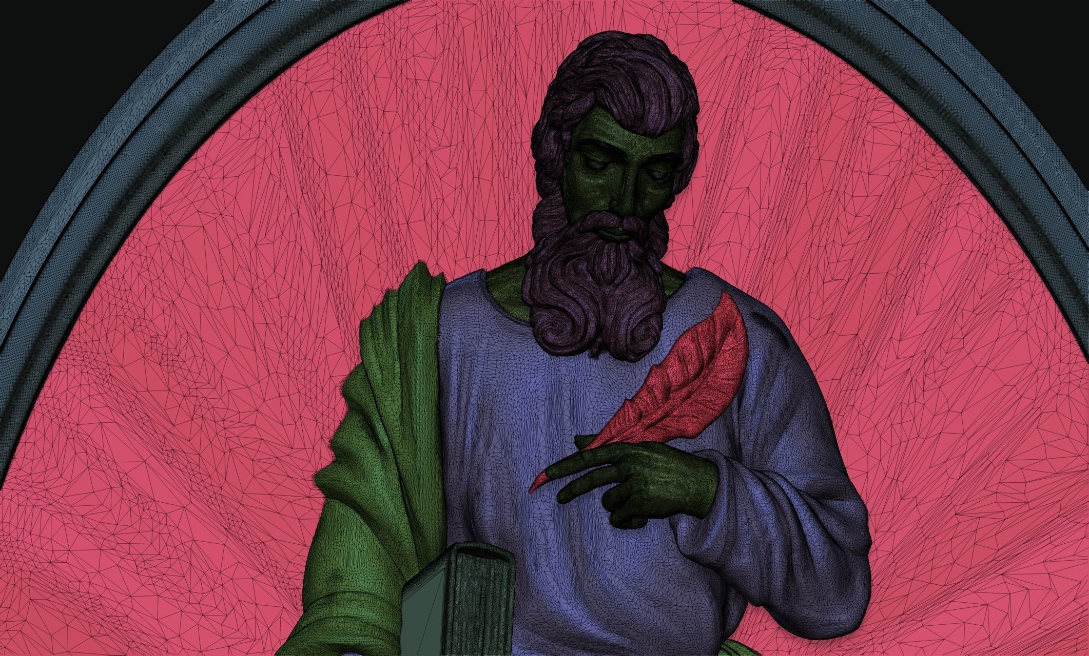 The Four Evangelist Relief - Collection -  CNC -  3D print model_8