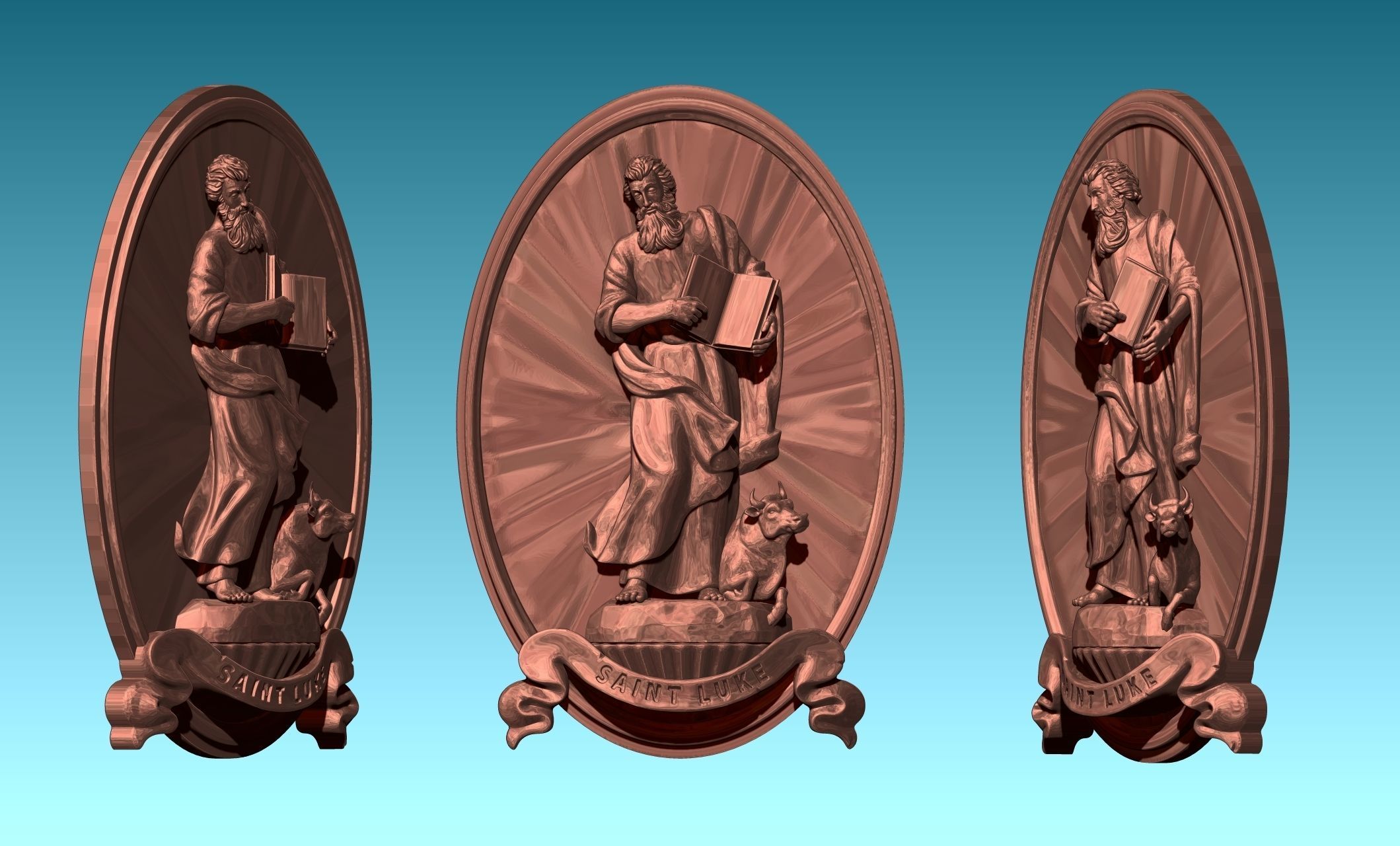 The Four Evangelist Relief - Collection -  CNC -  3D print model_74