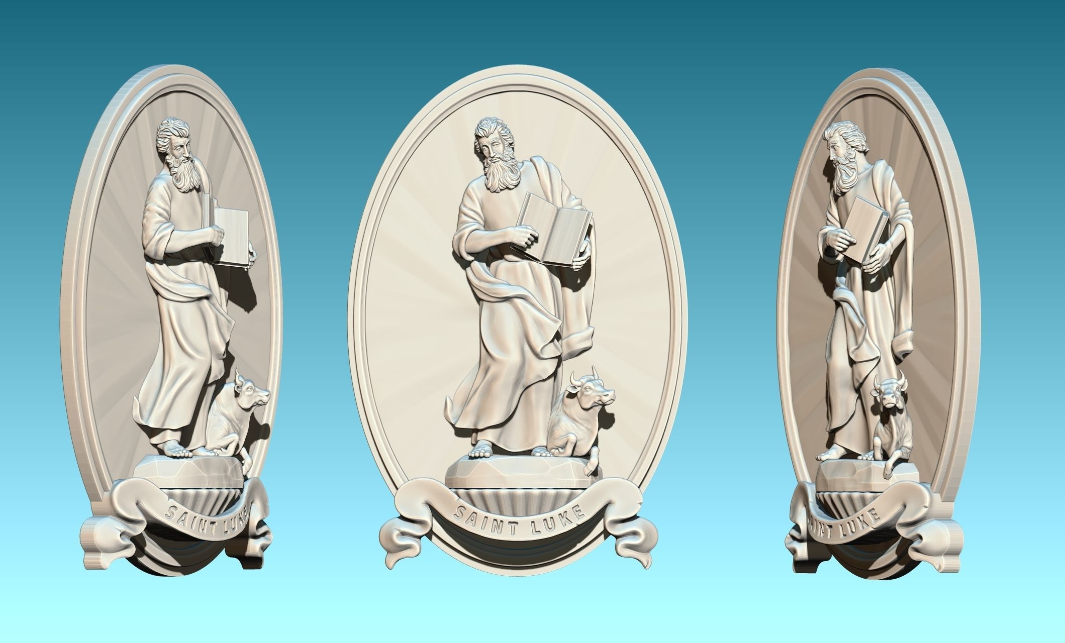 The Four Evangelist Relief - Collection -  CNC -  3D print model_72