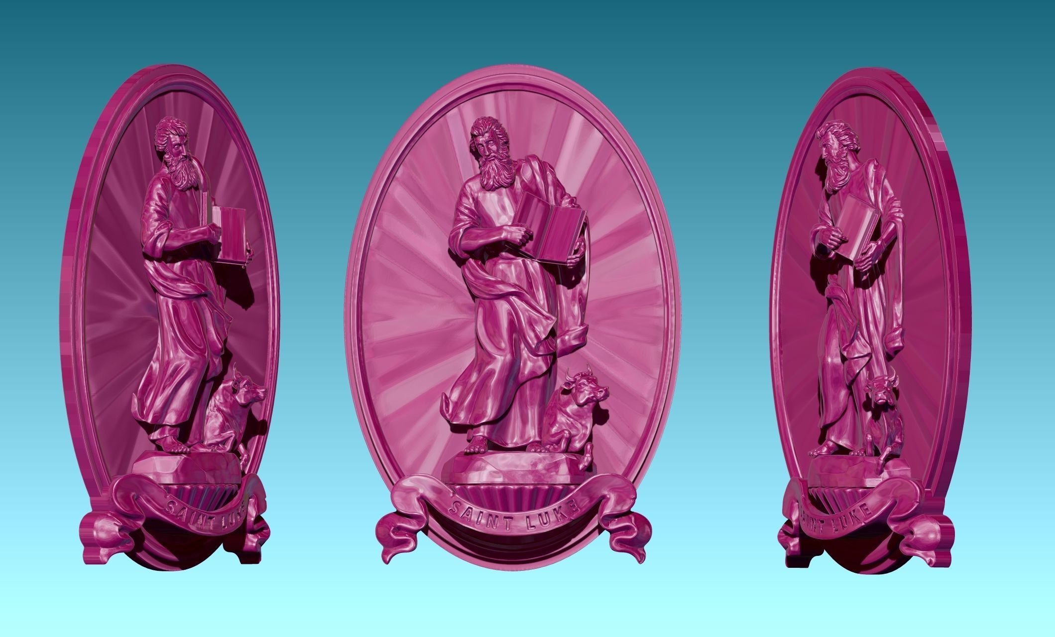 The Four Evangelist Relief - Collection -  CNC -  3D print model_69