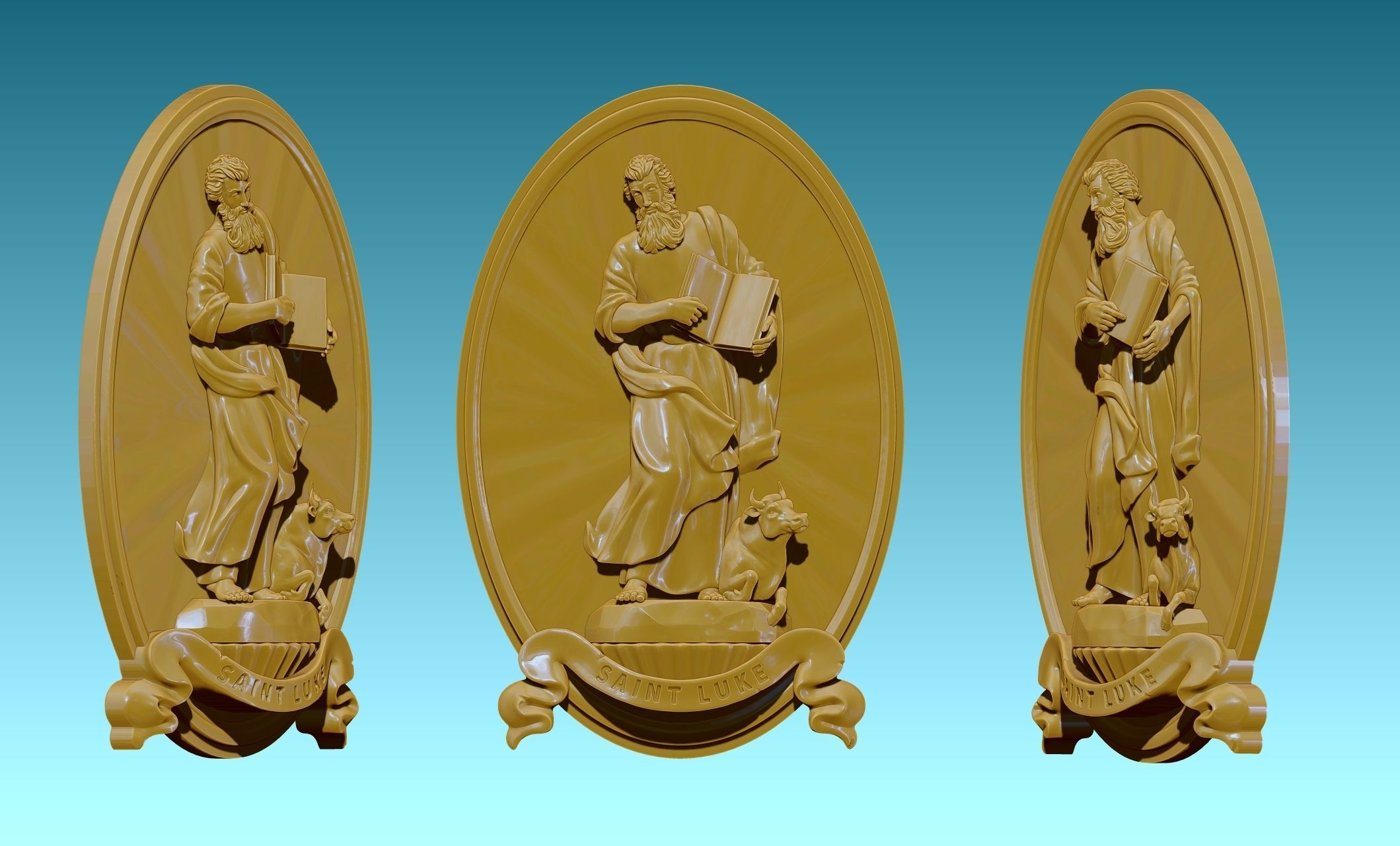 The Four Evangelist Relief - Collection -  CNC -  3D print model_61
