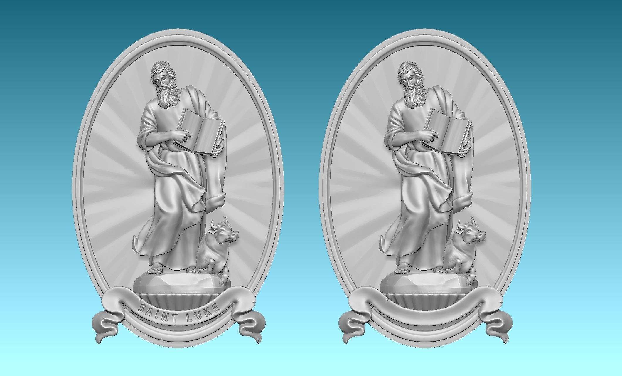 The Four Evangelist Relief - Collection -  CNC -  3D print model_71