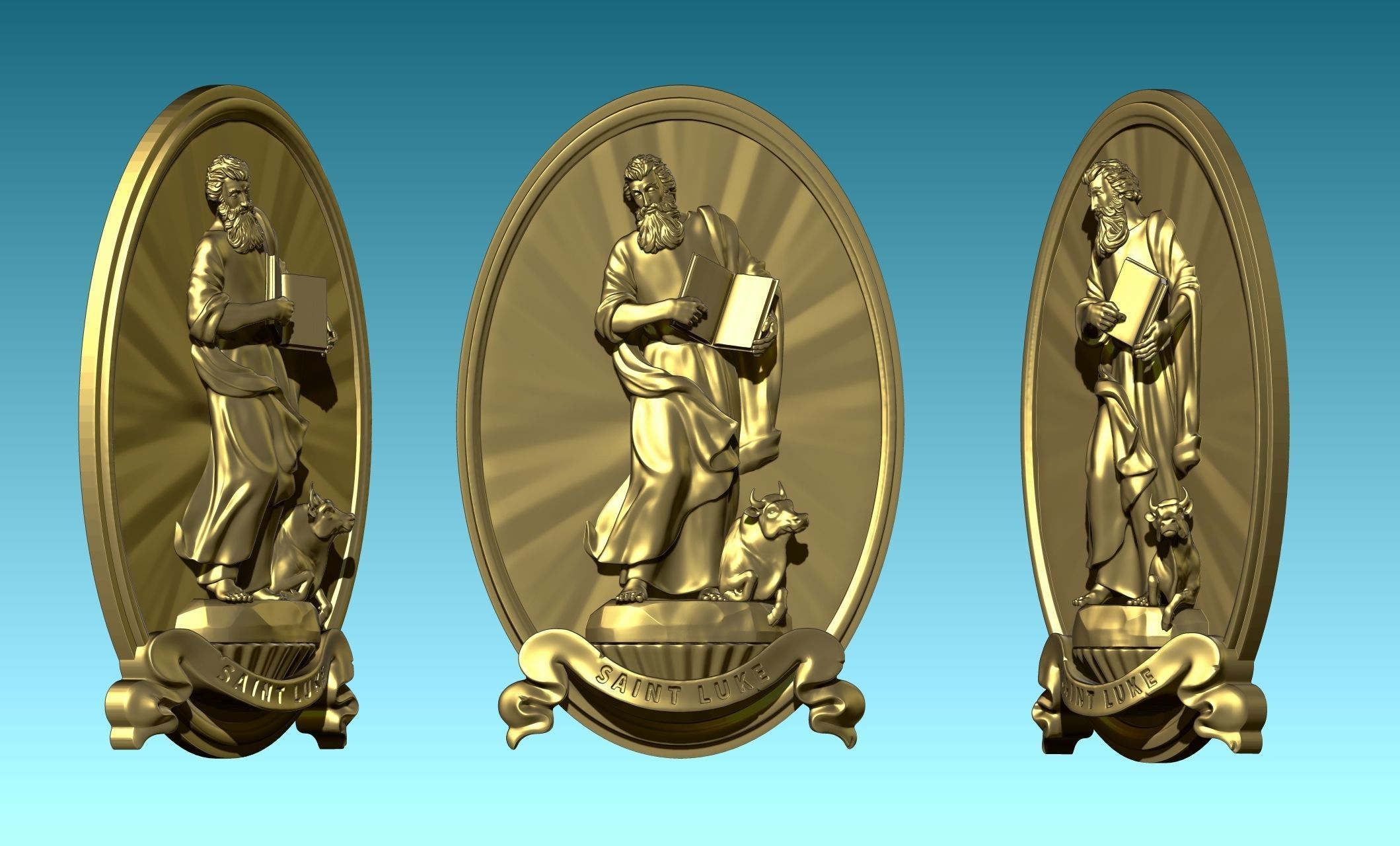 The Four Evangelist Relief - Collection -  CNC -  3D print model_73