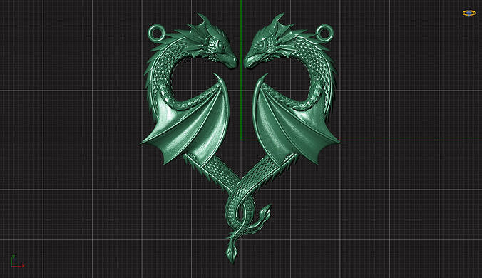 Dragon Pendant 01 3D print model