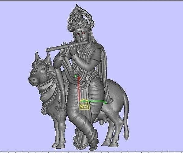PENDANTS statue of lord ganesha on cow 3D print model
