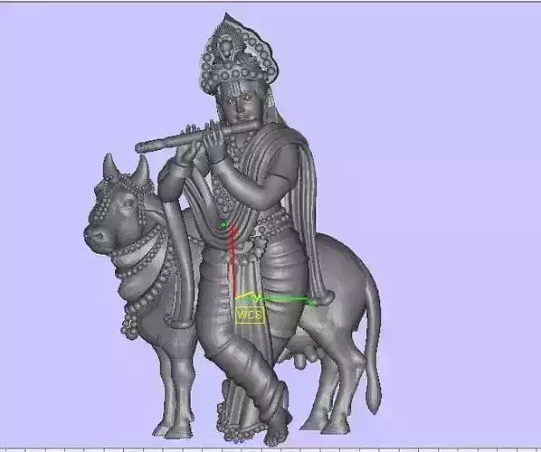 PENDANTS statue of lord ganesha on cow 3D print model