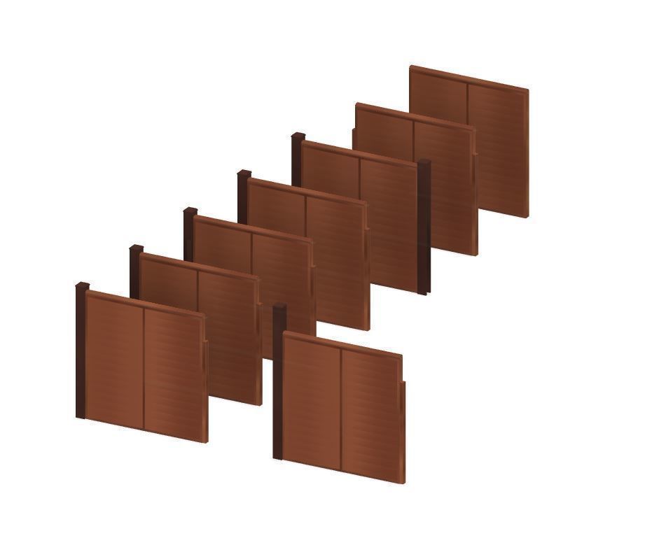 Model Railway Wood Panel Fencing with Wooden Posts - Kit Build 3D print model_1