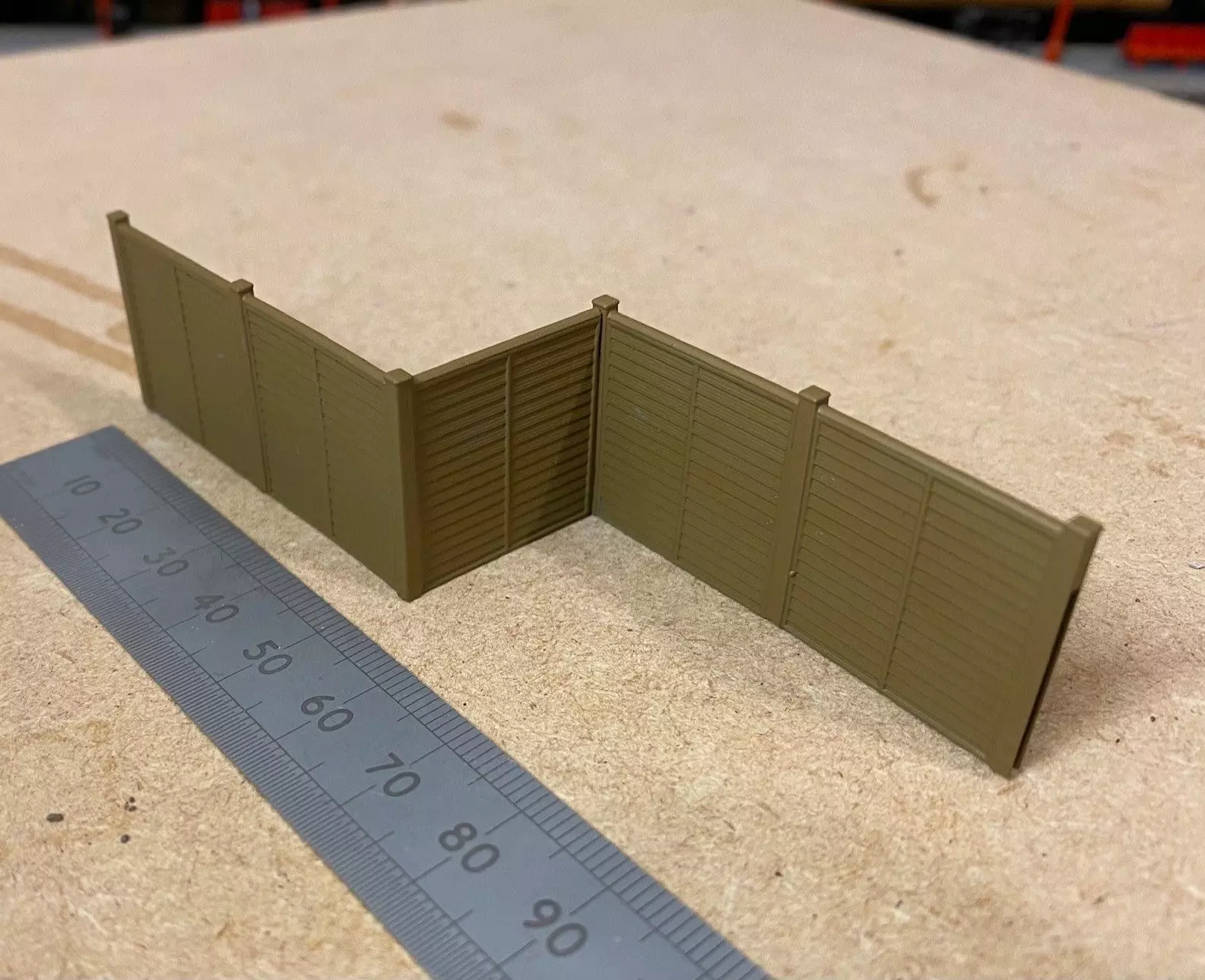 Model Railway Wood Panel Fencing with Wooden Posts - Kit Build 3D print model_0